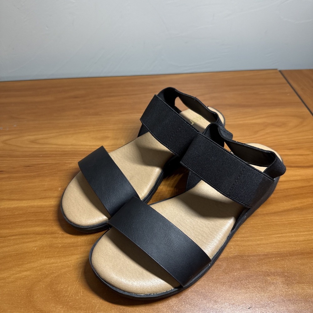 Kensie Everlee Slingback Wedge Dressy Fashion Ladies Stretch Sandal Black Size 6
